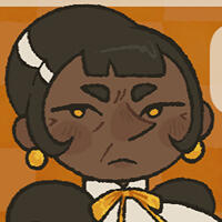 an image of pranali, a dark-skinned older woman with a black updo and a sharp nose