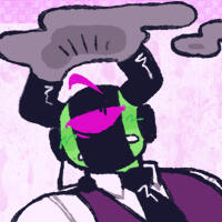 an image of geo, who is a muscular green robot.