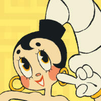 an image of venus, who is a dark-skinned girl with blonde afro puffs, pink-tinted glasses, and freckles