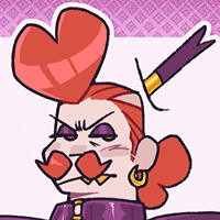 an image of gordie, a blue-skinned ghost child with light, curly hair and freckles